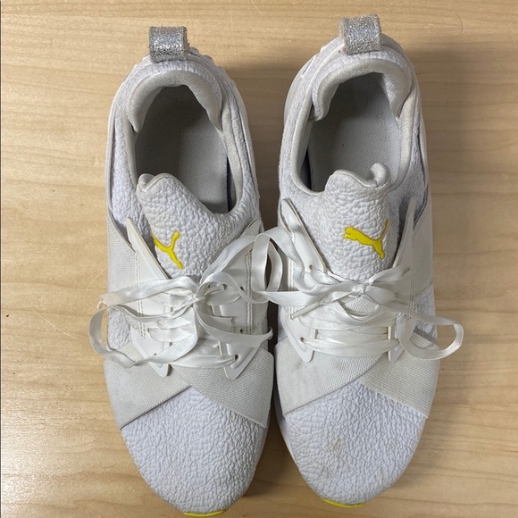 Puma‎ Muse Trailblazer White and Yellow Athletic Sneakers women’s size 8 - Picture 3 of 8
